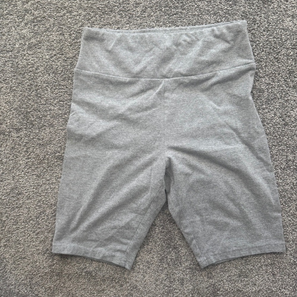 Wild Fable Heather Gray High Waisted Bike Shorts Small Athletic Loungewear